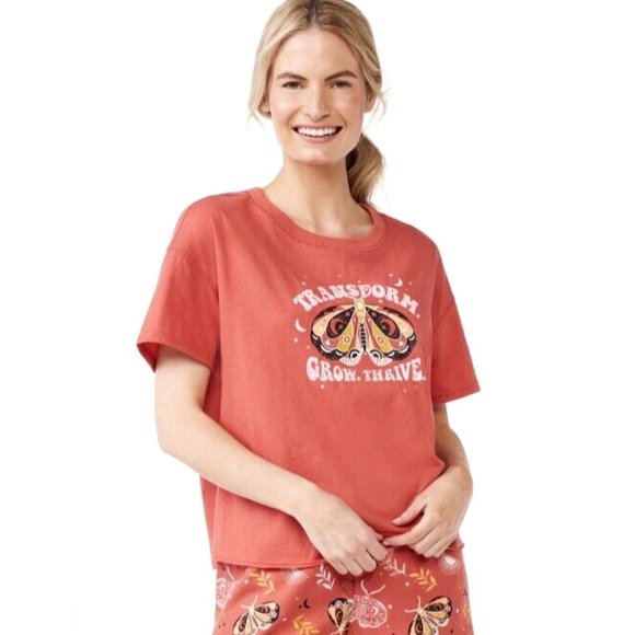 JOYSPUN XL Women's Transform Grow Thrive Graphic T-Shirt Relax Sleep Play NWT - Picture 2 of 4